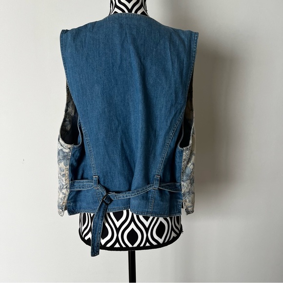Vintage 90s  Liz Wear Floral Adjustable Vest - Picture 3 of 13